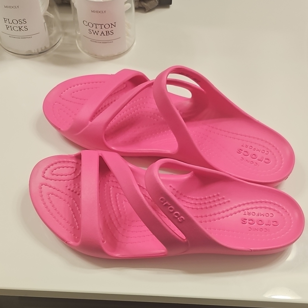 Crocs Pink Slide Sandals